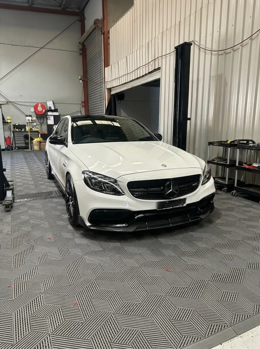 White Mercedes C63 financed by JLP Financial