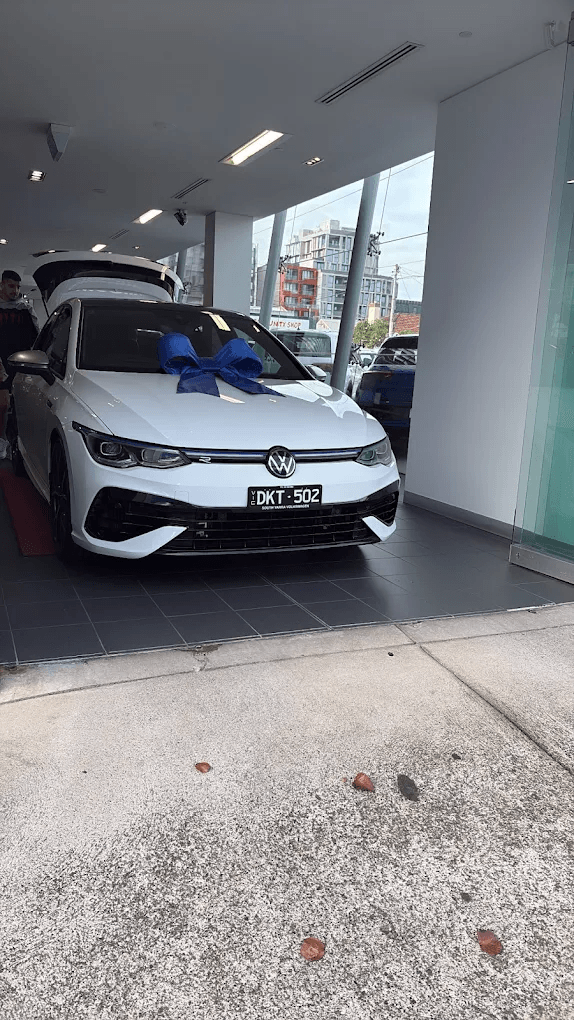 Volkswagen Golf R delivery with JLP Financial broker in Melbourne